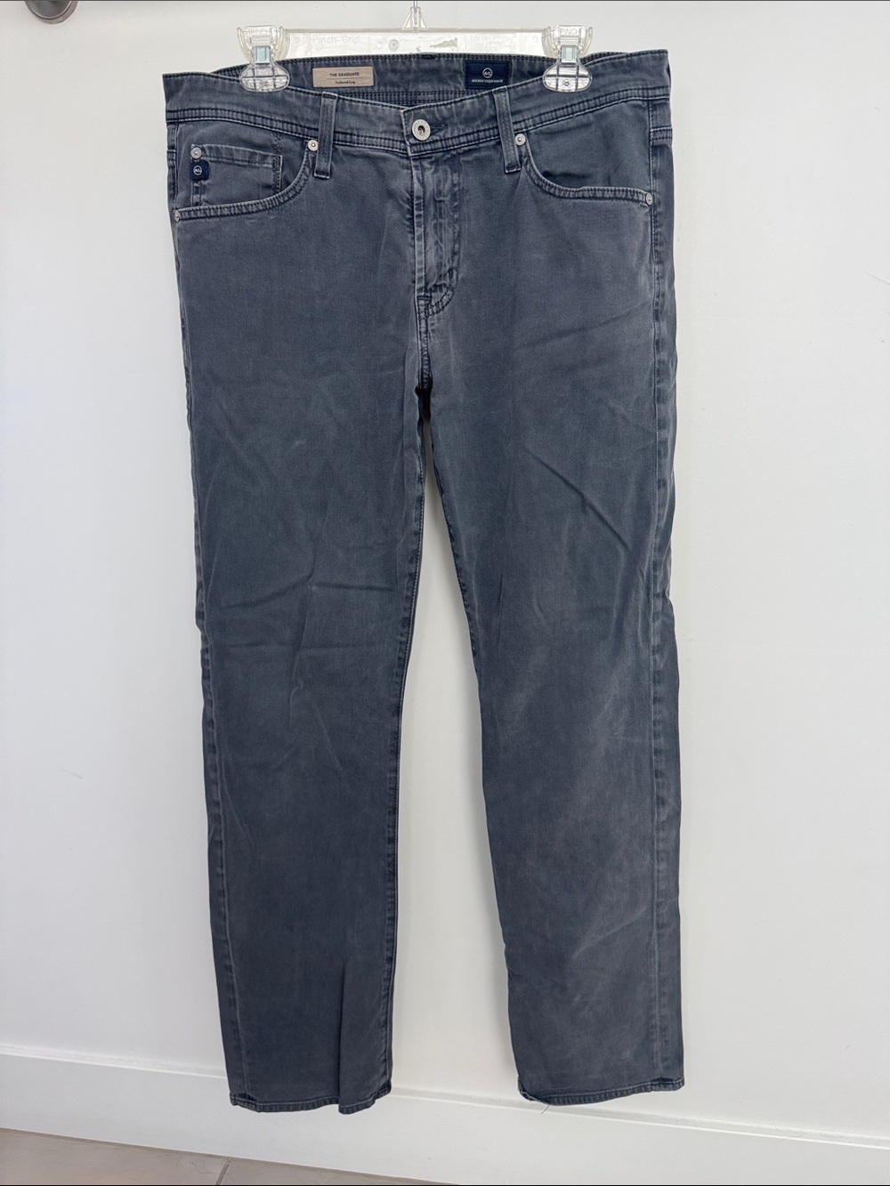 AG Adriano Goldschmied Straight Fit Charcoal Jeans